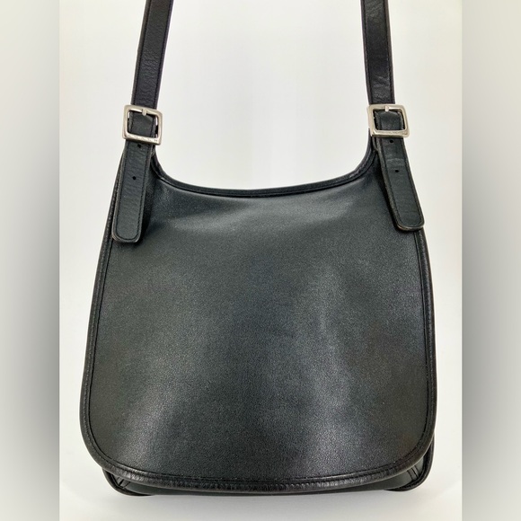 Vintage COACH Black #9135 Small Hippie Flap with Nickel Hardware - Picture 7 of 13